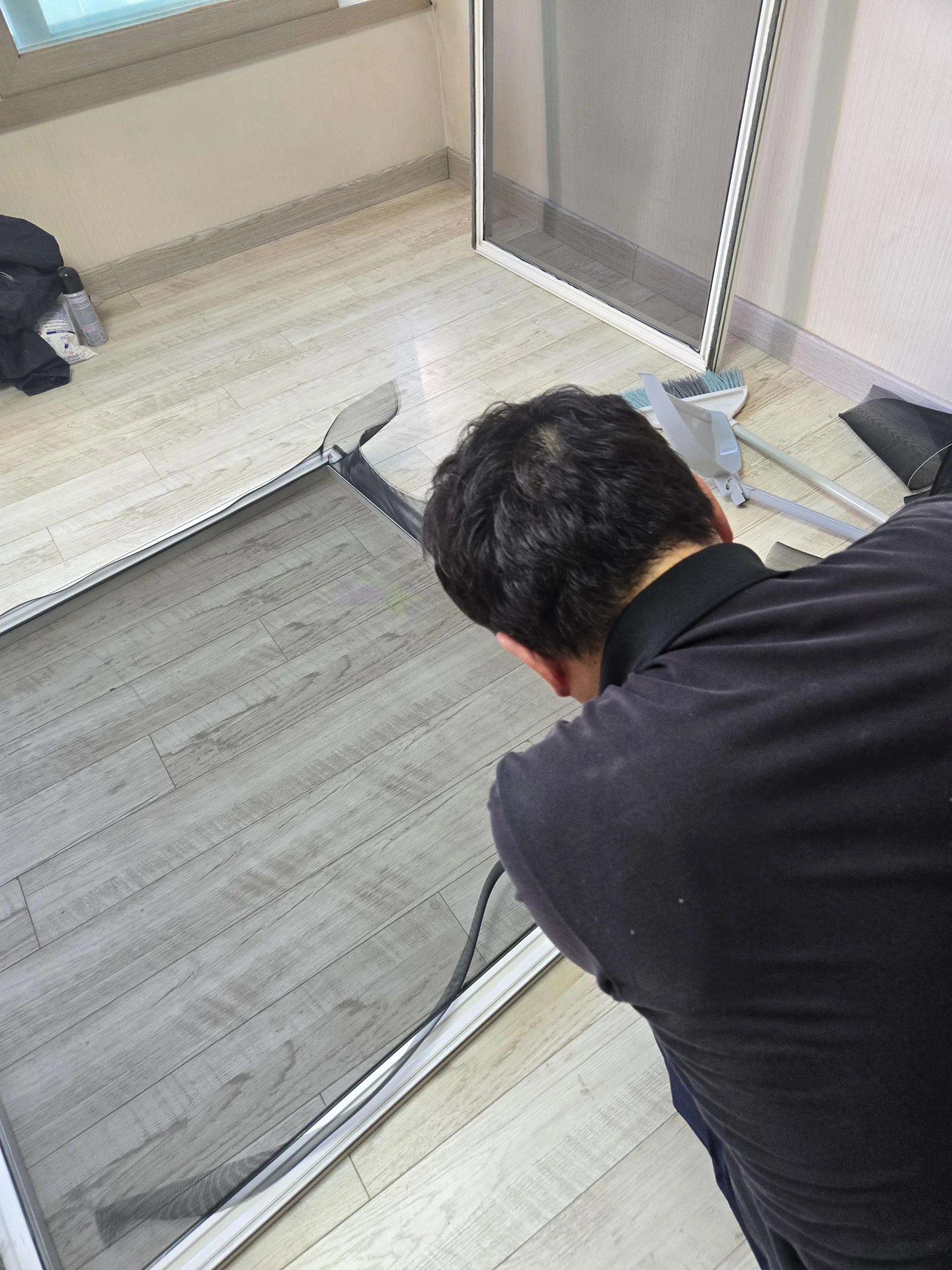 방충망 교체 실습 기초 실습 사진