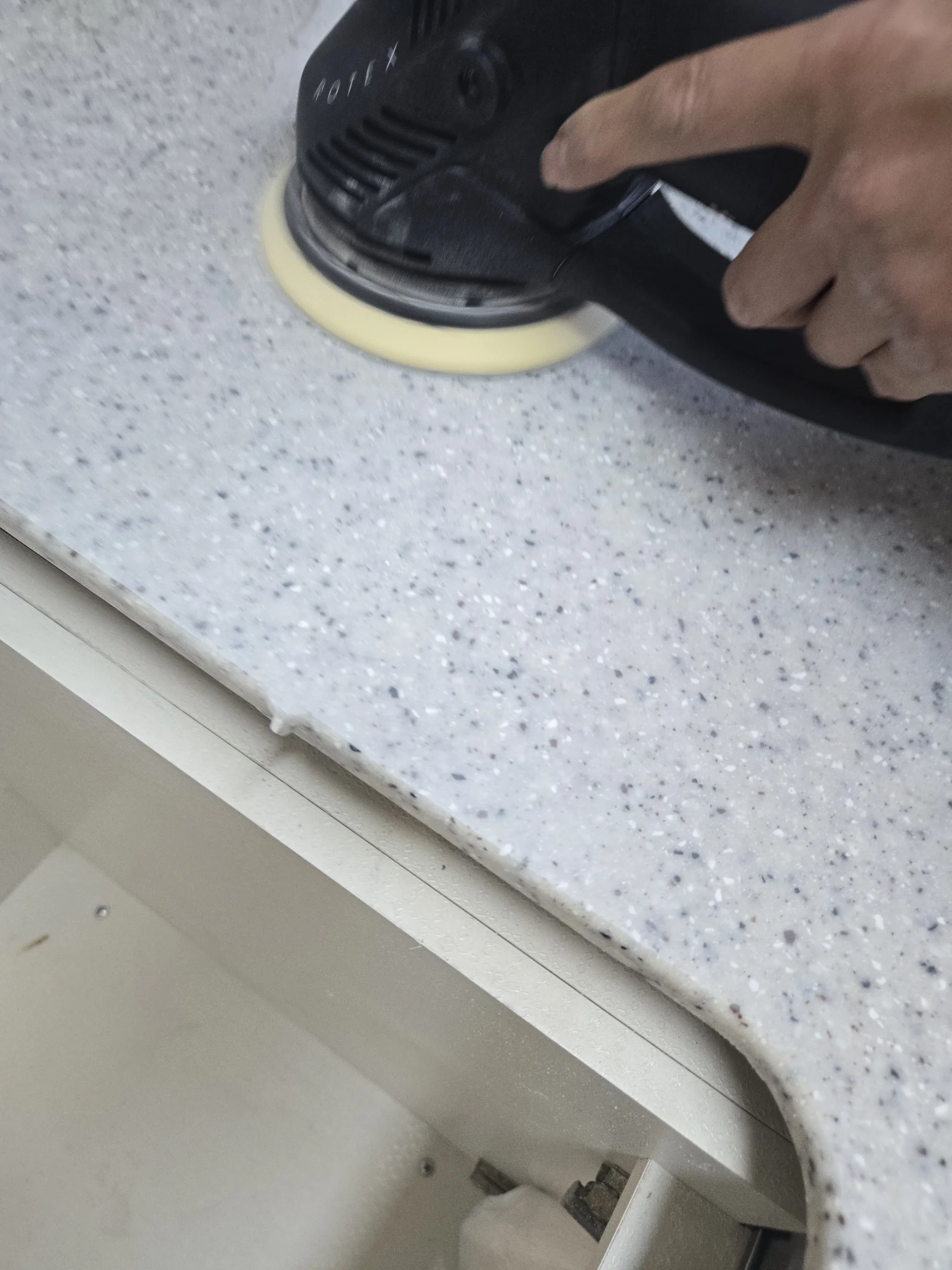 천연대리석 부분보수 연마 실습 실습 실습 사진